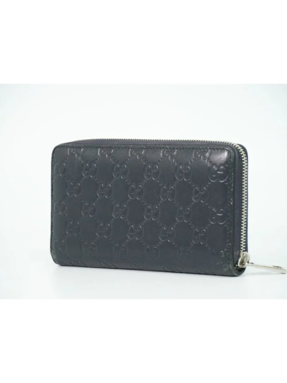 Gucci Durian Leather Zip Around Wallet Navy - Picture 2 of 9